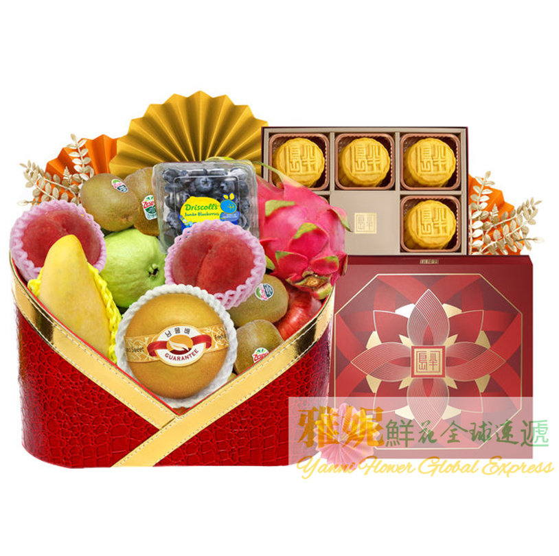 香港中秋节礼品蓝速递月饼祝福