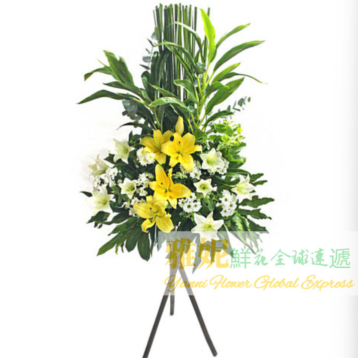 香港喪禮花籃速遞白事鮮花訂購哀思花牌花束吊唁葬禮萬國殯儀館