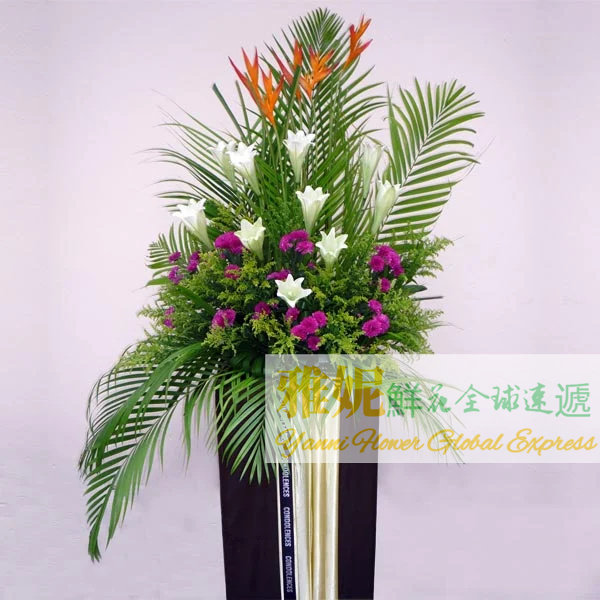 新加坡喪禮鮮花速遞哀思吊唁葬禮白事帛花圈花籃花束祭奠葬禮訂購