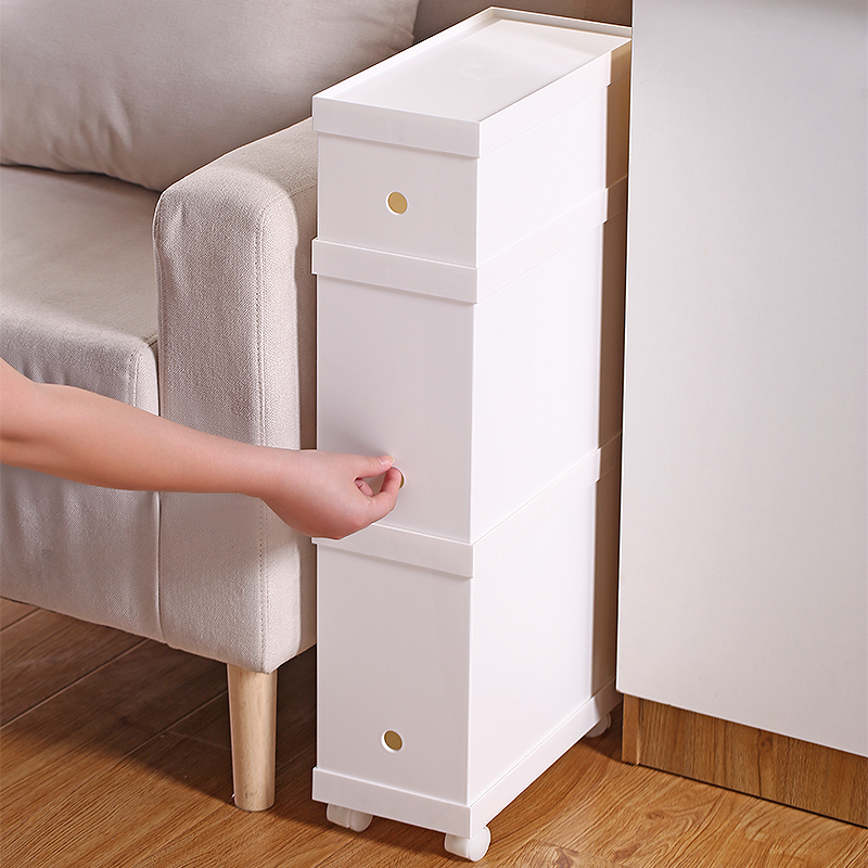 床边缝隙置物架收纳床边沙发窄缝夹缝收纳柜O小尺寸窄盒桌下储物