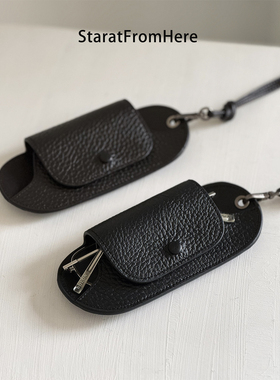 StartFromHere｜挂脖眼镜包新款韩国小众高级感头层牛皮包挂小包