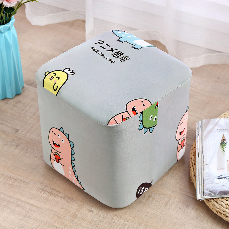 Bọc chống bụi ghế tròn nhỏ bọc toàn bộ vải nghệ thuật, bọc bảo vệ ghế ngồi đi giày thử đôn da hình vuông, bọc bảo vệ ghế tròn sofa