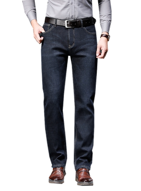 苹果牛仔裤男士加绒加厚冬季长裤