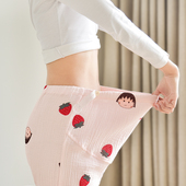 家居裤 薄款 纯棉双层纱布舒适月子宽松长裤 大码 孕妇睡裤 托腹裤 夏季