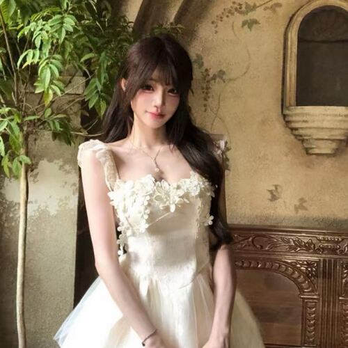 仲夏精灵林林在忙 法式甜美千金风收腰公主原创设计连衣裙
