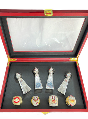 2024年堪萨斯酋长冠军戒指套装4枚 69 19 22 23带奖杯刻字套装