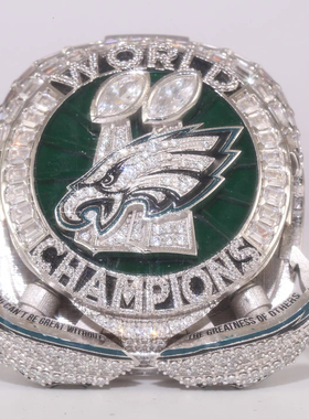 2025年新款NFL费城老鹰队冠军戒指银色带翅膀的老鹰戒指