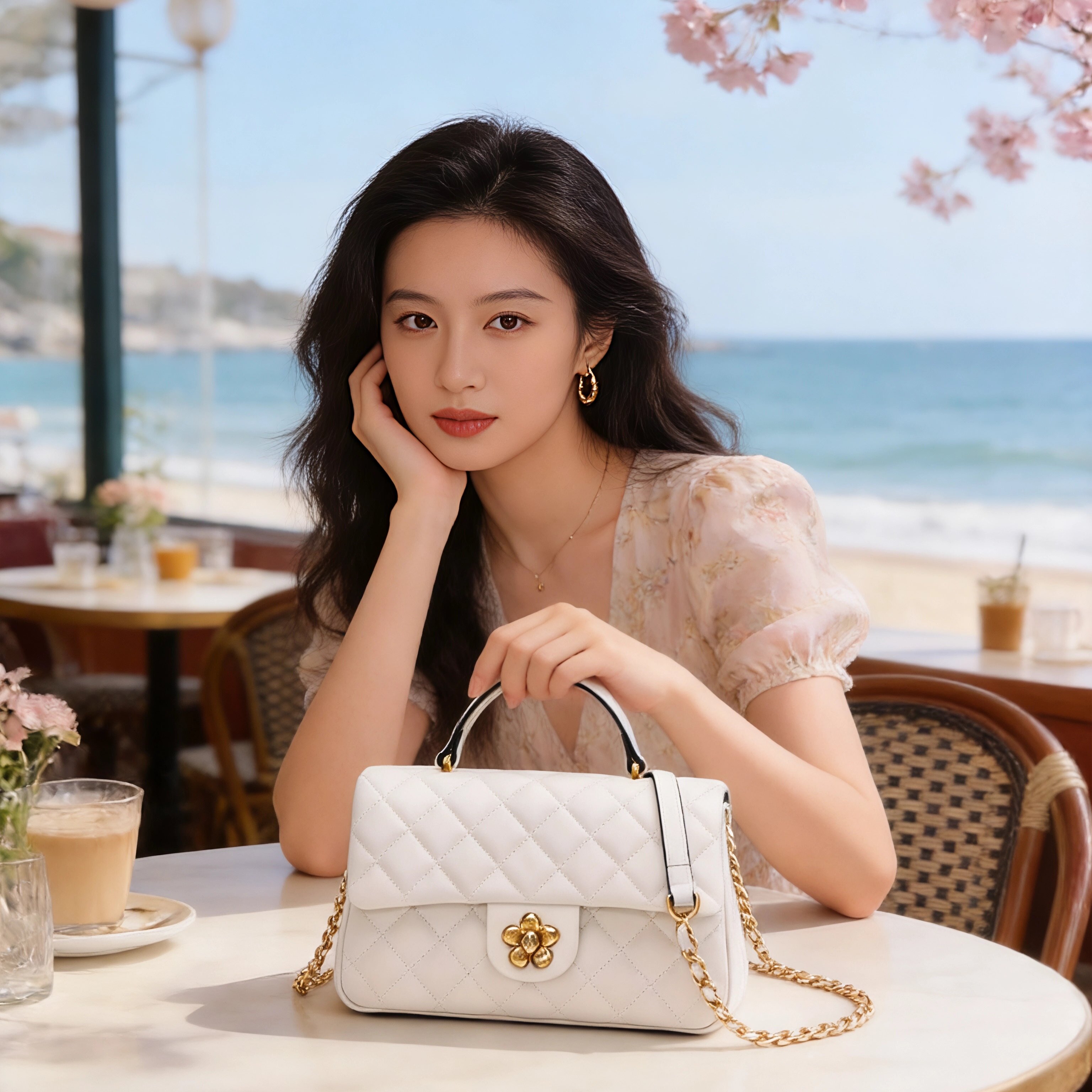 正品梦特娇女包小方包