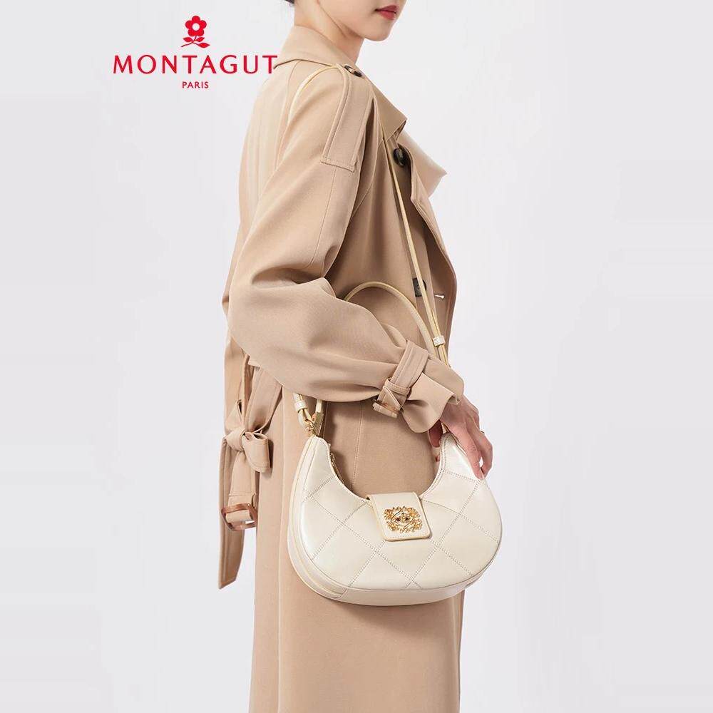 Montagut/梦特娇羊皮腋下包