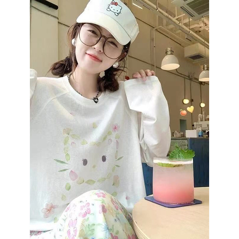 白色微透长袖T恤女夏季薄款辣妹海边穿搭防晒罩衫外搭半透明上衣