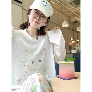 辣妹海边穿搭防晒罩衫 薄款 外搭半透明上衣 T恤女夏季 白色微透长袖