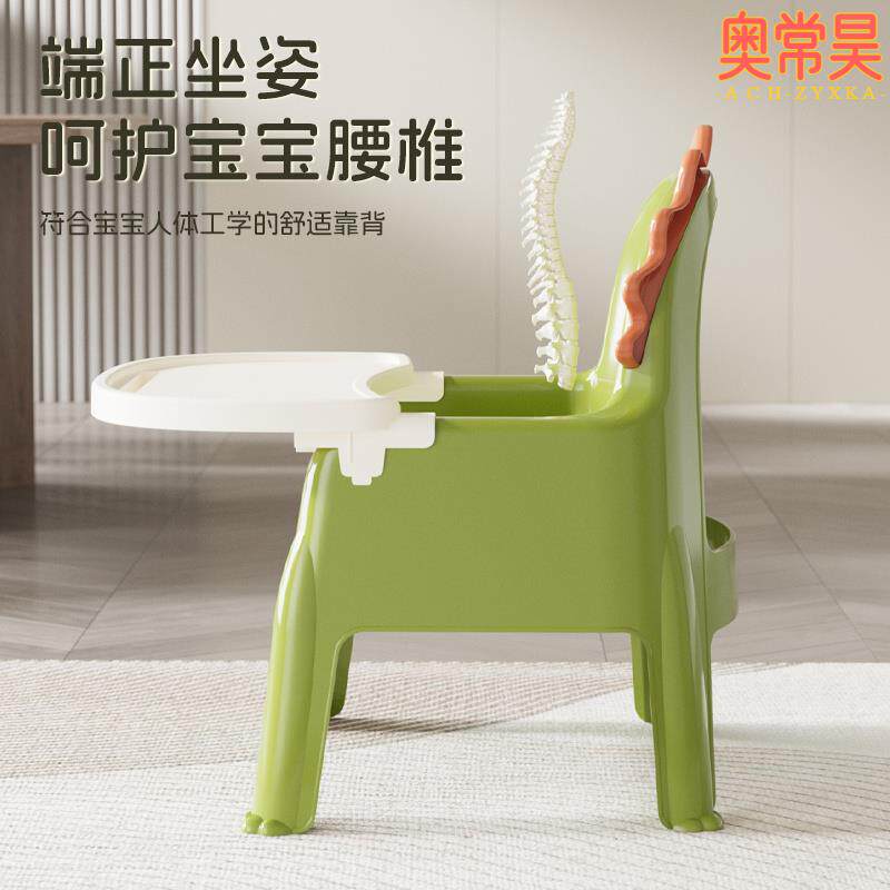 加厚宝宝吃饭桌餐椅凳子婴儿童成长椅子家用塑料防滑幼儿园靠背凳