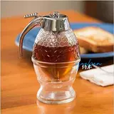 Японская стиль Honeypot Glass удобно сжать бутылку с подарочным наконечником для медовой бутылки с нажатой на утечку горшка для хранения уплотнительного бака