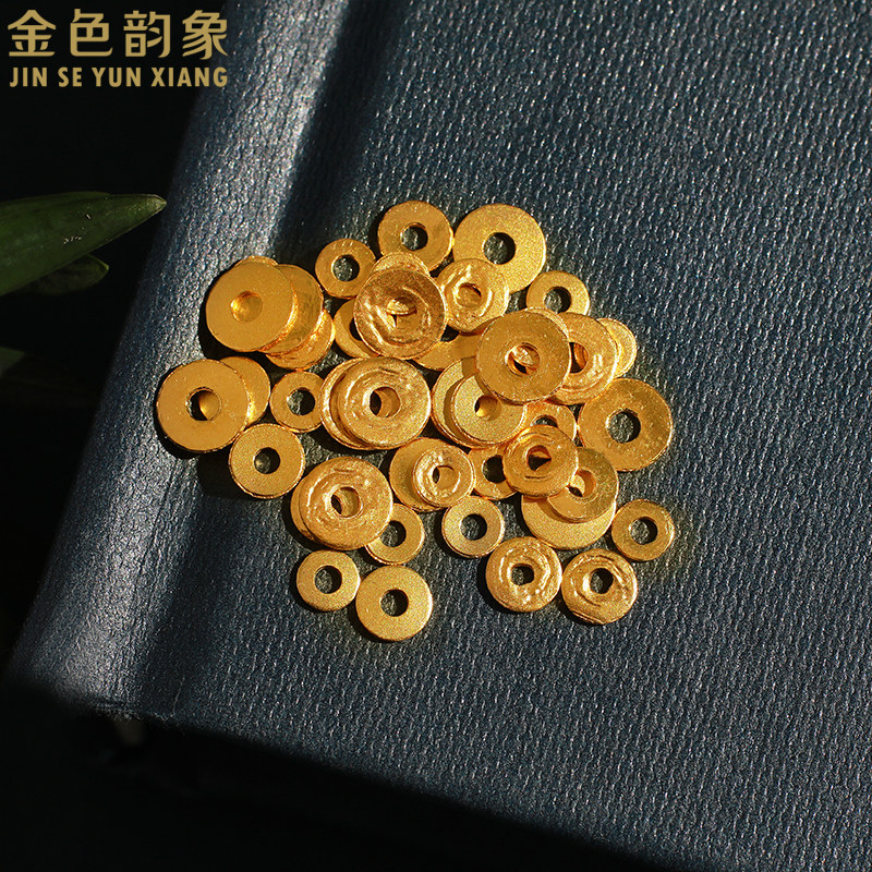 金色韵象古法手工黄金圆环隔片黄金手链佛串配饰金圈足金配饰配件|ruв категории ювелирные изделия/алмаз/жадеит/золото, золотые украшения (новый), другие - от Buy2taobao.com для оказания профессиональной услуги покупки агента Taobao