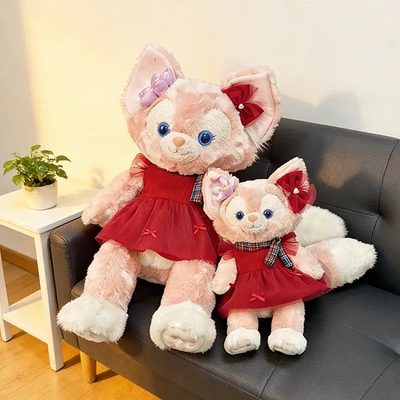 S号M号玲娜贝儿公仔衣服酒红灯心绒新年纱裙玲娜贝尔小狐狸玩偶