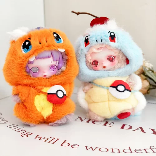 SP光织园娃衣杰尼龟小火龙套装SKULLPANDA搪胶玩偶皮卡丘伊布衣服