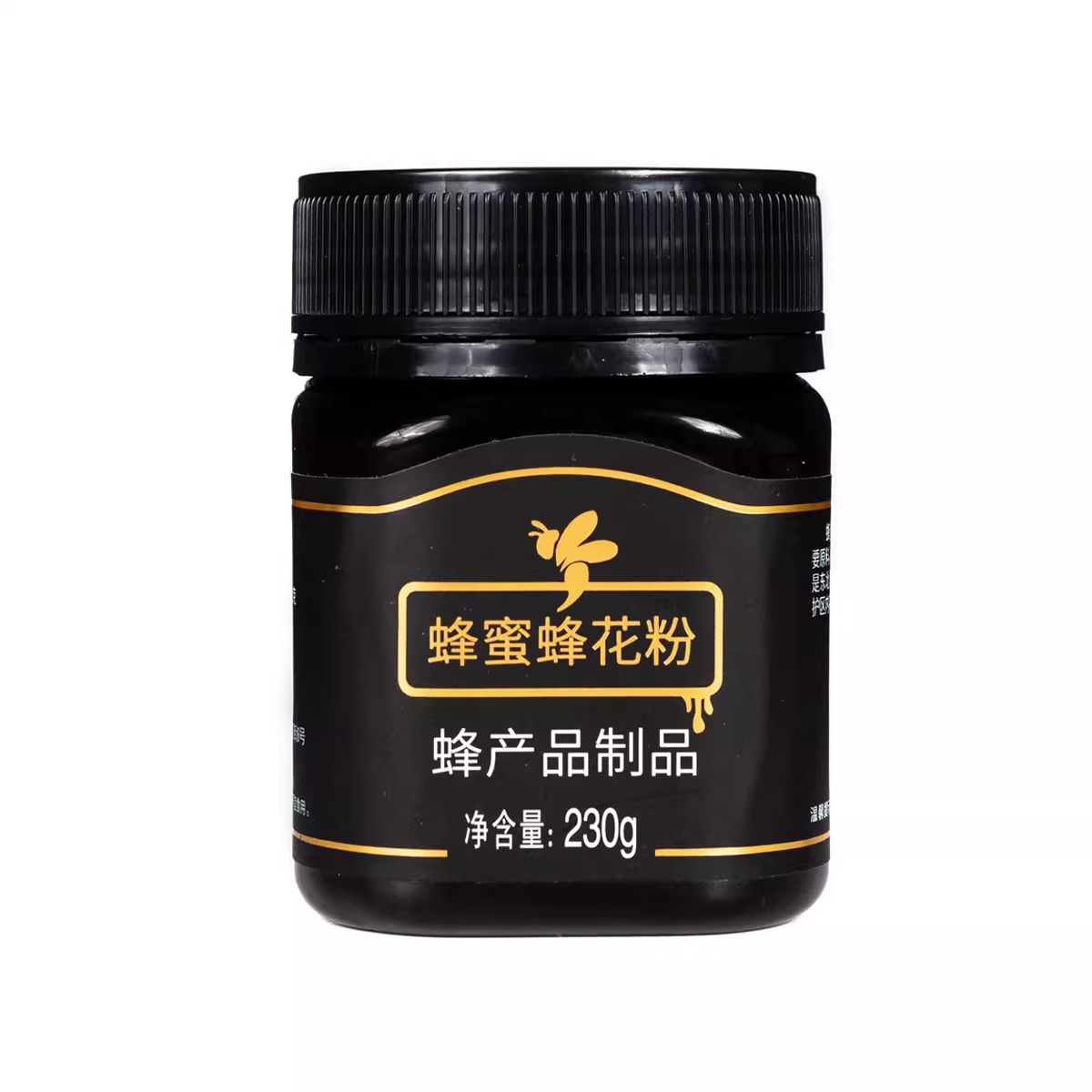 冰雪黑蜂蜂蜜蜂花粉230g瓶装东北饶河特产自然结晶农家椴树雪蜜