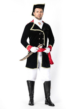 万圣节服海盗舞台扮演服 男士制服cosplay服检阅兵仪仗队演出服