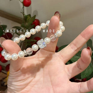 高颜值 瑟可原创凯蒂猫珍珠手链女轻奢小众精致高级感百搭2026新款