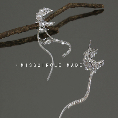 瑟可「月落星沉」珍珠月牙流苏耳环女2026新款轻奢高级感精致气质