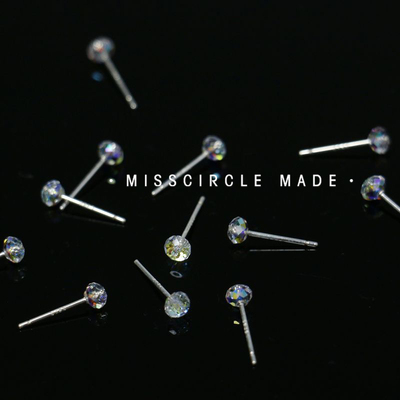 瑟可施家水晶耳钉女养耳洞睡觉不用摘精致百搭轻奢高级感气质大气