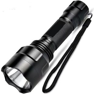 18650锂电池LED强光手电筒超亮远射充电多功能巡逻家用户外照明灯