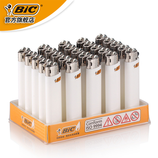 法国Bic比克防爆打火机25支整盒礼品一次性滑轮J3J5砂轮式 火石