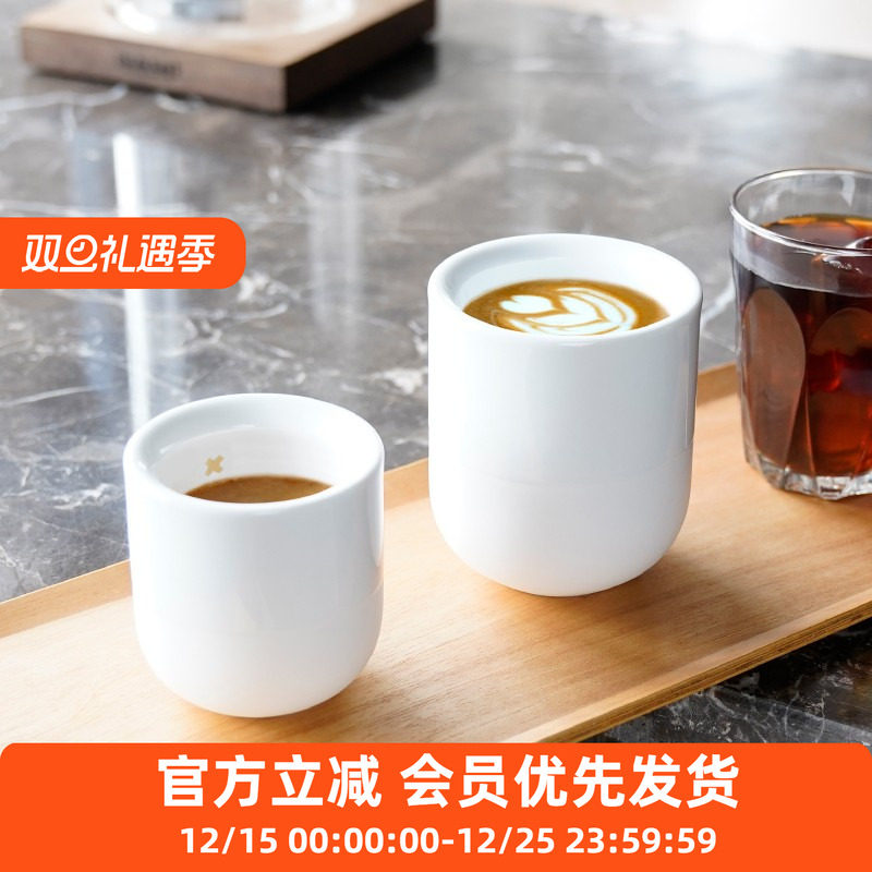 痣birthmark combo杯咖啡馆杯1+1手握套马厚唇白色陶瓷杯手冲浓缩