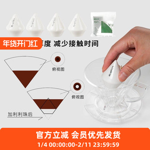 LilyDrip莉莉珠锥形V60滤杯降粉层厚度升萃取率利利提香壶寻香杯