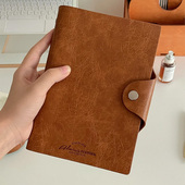 复古软皮面A6活页本A5笔记本商务工作办公记事本日记本旅行手账本