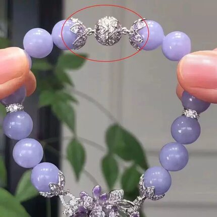 银色镶嵌连接扣小米珠手链手串百搭万能扣