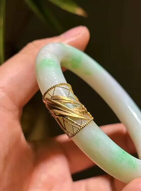 万能扣手镯断裂修复卡扣diy翡翠镶嵌竹叶遮瑕夹扣头配件