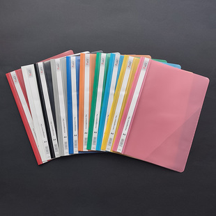 外贸款便携2孔简易文件夹可容纳100张活页分类页学生分类整理文具