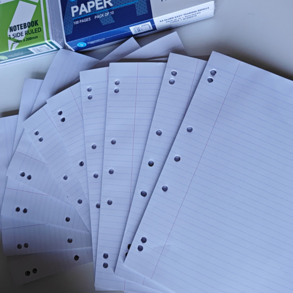 澳式A4单面线7孔8mm胶装便签本