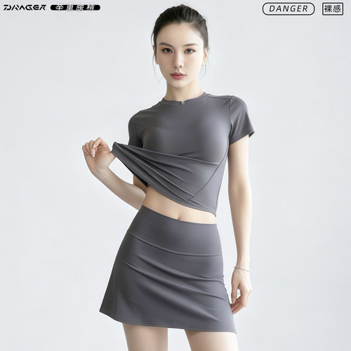 运动短袖女2026新款修身速干衣跑步训练健身衣半袖瑜伽服上衣T恤