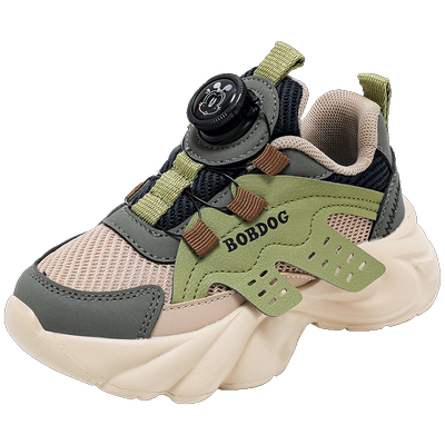 巴布豆童鞋男童鞋子2025新款冬季老爹鞋秋冬二棉鞋男宝儿童运动鞋