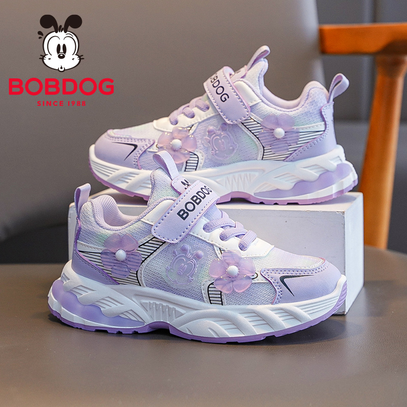 巴布豆童鞋女童鞋子秋2025新款秋季女孩老爹鞋秋款女宝儿童运动鞋