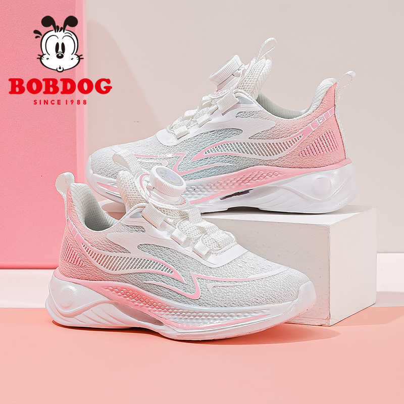 巴布豆童鞋女童运动鞋2025新款春秋学生校园潮款跑步鞋女儿童鞋子