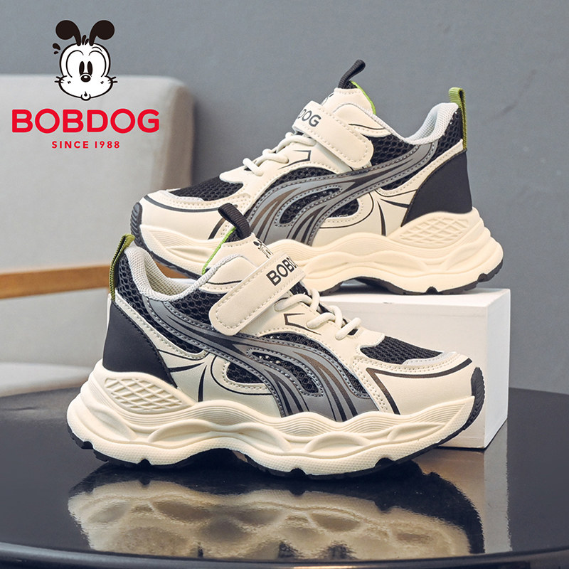 巴布豆童鞋男童鞋子2026新款夏季网面透气网鞋夏薄款女儿童运动鞋