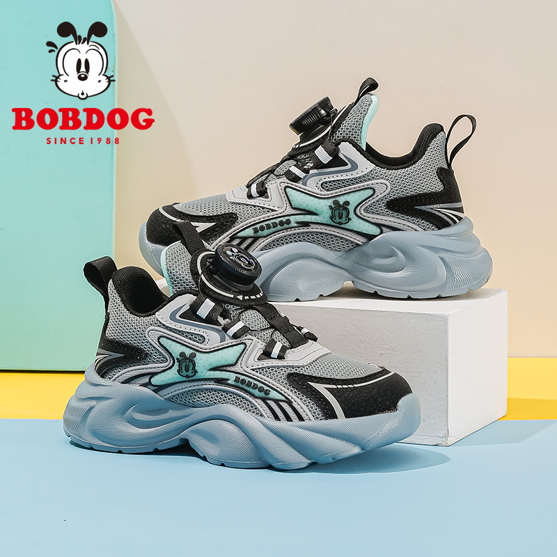 巴布豆童鞋男童运动鞋2025新款秋季男孩老爹鞋加绒二棉鞋儿童鞋子