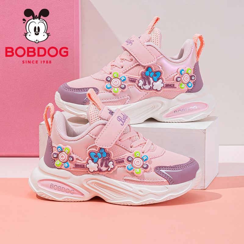 巴布豆童鞋女童休闲运动鞋2025新款女孩跑步鞋秋季时尚儿童鞋子