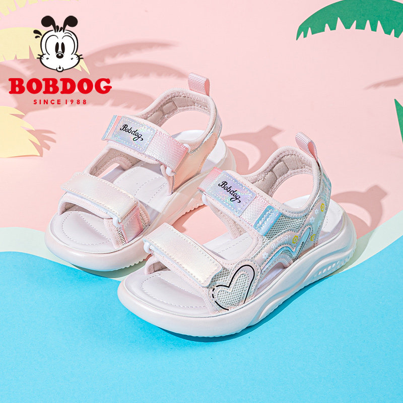 巴布豆童鞋女童鞋子2026新款夏季女款夏凉沙滩鞋洋气女孩宝宝凉鞋