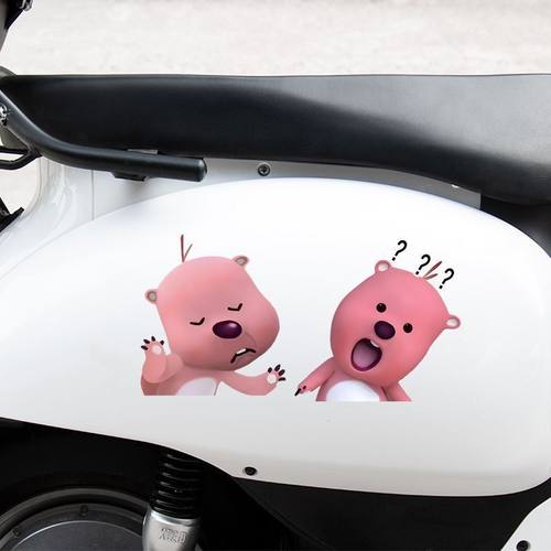 露比loopy汽车贴纸可爱海狸车窗