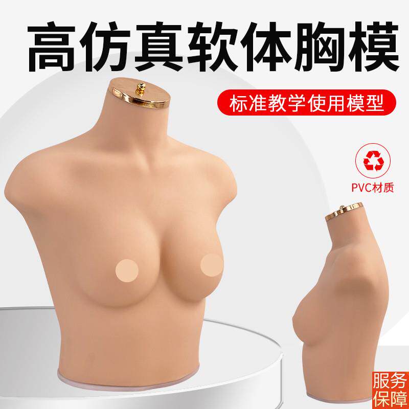 大号胸模80C杯新款仿真人软体硅胶内衣内裤展示模特道具女半身