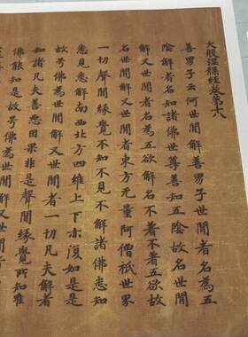 煌遗书P2281大般涅槃经第十八高清微喷小I楷经文手稿长卷新品