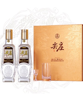 五粮液股份尖庄荣光白酒礼盒52度浓香型白酒500ml*2瓶送礼佳品