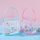 幼儿园儿童礼品袋宝宝生日周岁零食礼物盒卡通袋子透明手提伴手礼