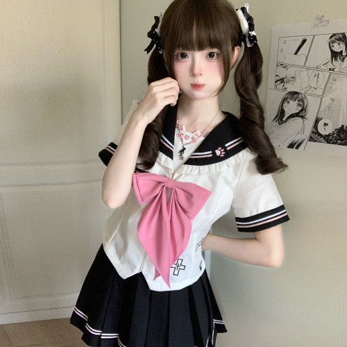 奈香娜JK水手服学院风显瘦套装