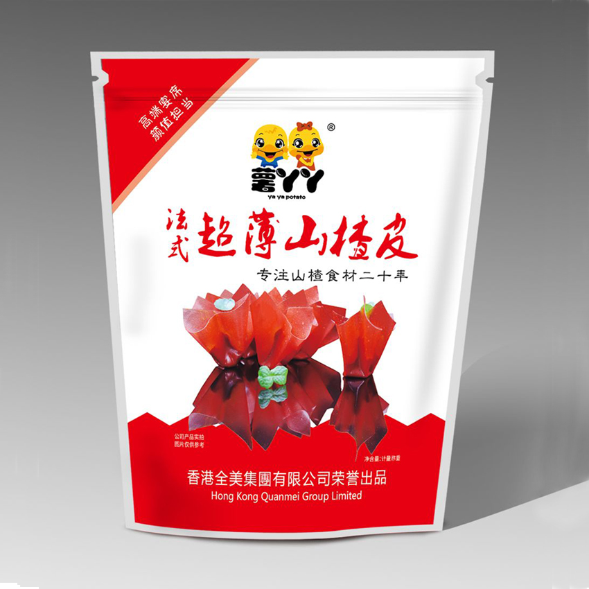 超薄山楂皮片网红法式樱桃山楂鹅肝酱即食薯丫丫30片9*9cm包邮