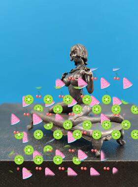 黄铜做旧吸血鬼拉衣服礼服手办性